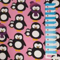 Raik angeraut Pinguine pink, lila, schwarz, gelb, weiß