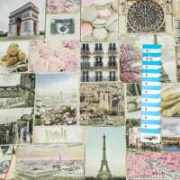 Trixie  Paris Muster Mix natur, rosa, himmelblau