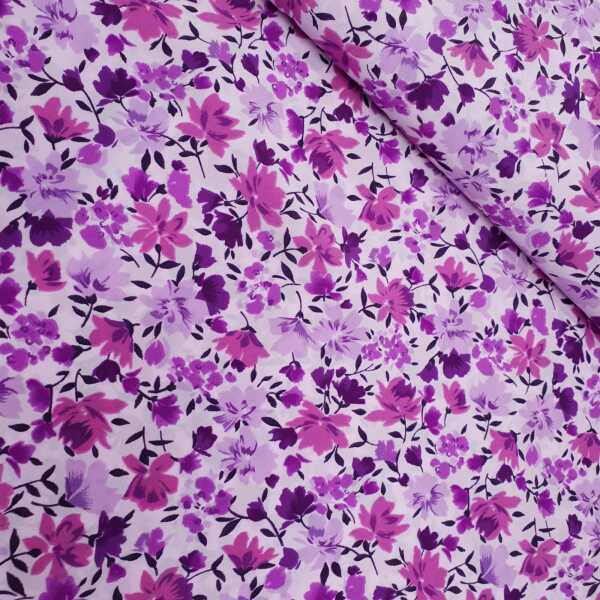 Battenberg Polyester Blumen violett