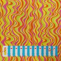 Girl Groove by Design Trends Baumwolle Wellen   gelb, kiwi, orange, pink