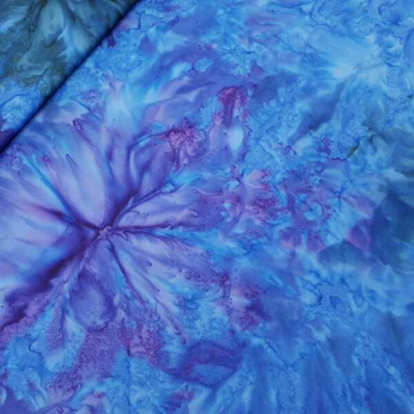 Franz Patchworkstoff Batik royalblau, lila, petrol