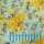 Primrose Garden Patchworkstoff Blumen mint, gelb, brraun, weiß