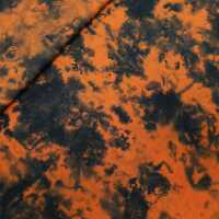 Franz Patchworkstoff Batik  orange, schwarz