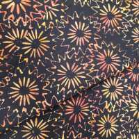 Franz III Patchworkstoffe Batik mit Blumen schwarz, orange