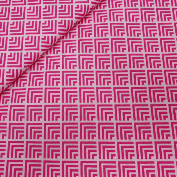 Summer Breeze Patchworkstoff grafisch pink, weiß