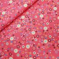 Life´s a Hoot by Tammy Andersen Patchworkstoff Punkte und Kreise pink
