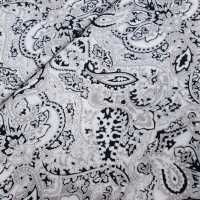 Black and White Patchworkstoff Paisley weiß, grau,...