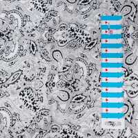 Black and White Patchworkstoff Paisley weiß, grau, schwarz, silber