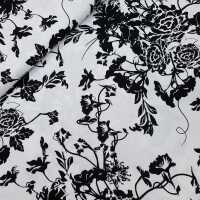 Rosecliff Manor Patchworkstoff Blumen weiß, schwarz
