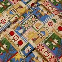 Country at Heart Patchworkstoff Muster Mix bunt