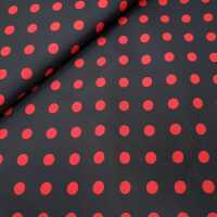 Lanzarote Polyester Punkte schwarz, rot