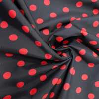 Lanzarote Polyester Punkte schwarz, rot