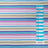 Happy Stripes Webware gestreift weiß, pink, hellgelb, kiwi, türkis