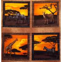 Serengeti by Farbri-Quilt Patchworkstoff afrikanische...