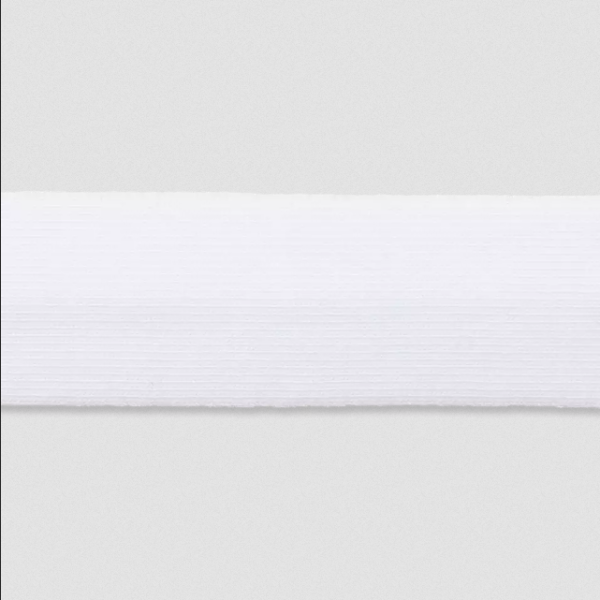 Jerseyband gefalzt 20mm weiß