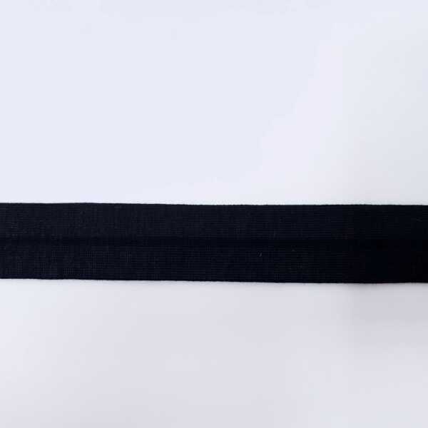 Jerseyband gefalzt 20mm schwarz