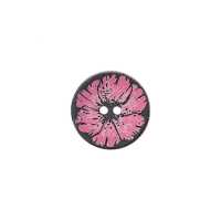 Polyesterknopf 2-Loch pink Blume