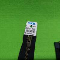 YKK Reißverschluss  Zweiwege 70 cm, Fb. schwarz, Metall Antik Gold