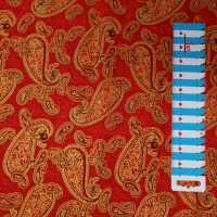 Christmas Paisley Patchworkstoff, rot, gold