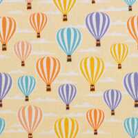 Kim Baumwolle Heißluftballons, hellgelb