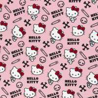 Hello Kitty Baumwolljersey Katzen rosa