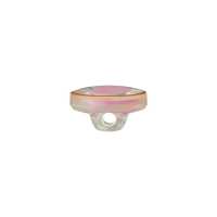 Polyesterknopf 2-Loch, Herz, 11mm, rosa
