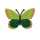 Applikation recycelt, Schmetterling, grün 926741