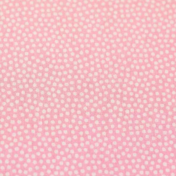 Dotty Baumwolle Punkte 2mm weiß/rosa