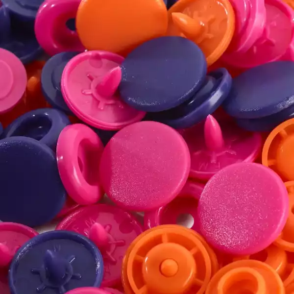 Druckknopf Color Snaps, Prym Love, 12,4mm, orange/pink/violett 393006