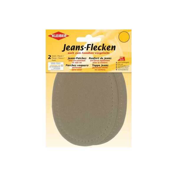 Jeans-Flecken oval beige