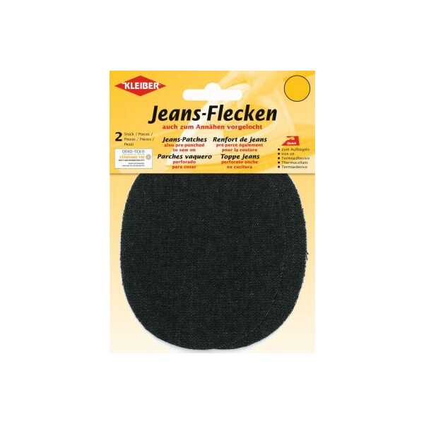 Jeans-Flecken oval schwarz