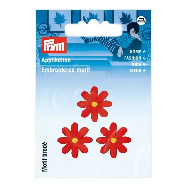 Applikation Blumen klein, rot 926725