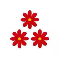 Applikation Blumen klein, rot 926725