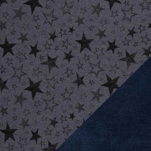 Leah Alpenfleece Sterne blau/grau