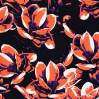 Distorted Blooms by Thorsten Berger Viskose Webware, orange