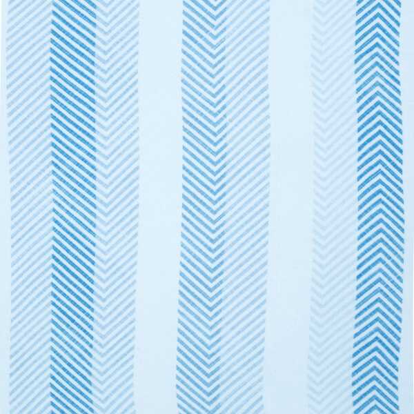 Thea , **Restschrumpfwert ca. 10%** - Musselin, Double Gauze Streifen, Chevron, blau