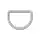 Metall-D-Ring 25mm silber