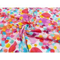 Happy Dots Baumwoll Jersey Digital Druck Kreise pink/bunt