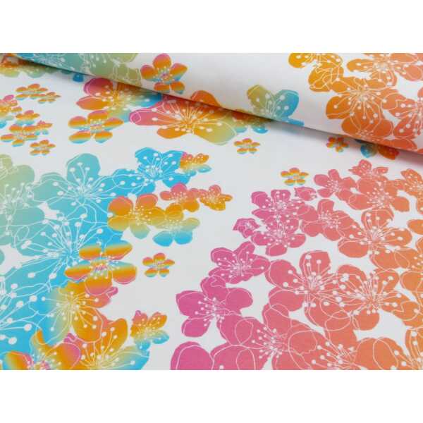 Baumwoll Jersey Druck Blütenwiese by LIEBEfein Blumen bunt