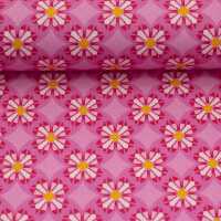 Bilbao, Baumwolle Webware Blüten, rosa/pink