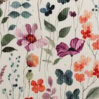 Mia Rippenjersey, Blüten, naturweiß/bunt