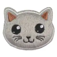 Applikation Katze, grau 923234