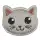 Applikation Katze, grau 923234