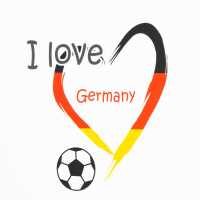Soccer, Jersey Baumwolle, I Love Germany, weiß...