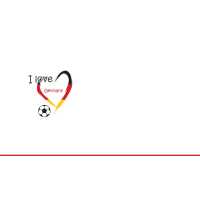 Soccer, Jersey Baumwolle, I Love Germany, weiß...