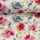 Thea , **Restschrumpfwert ca. 10%** - Musselin, Double Blumen, pink/blau/weiß