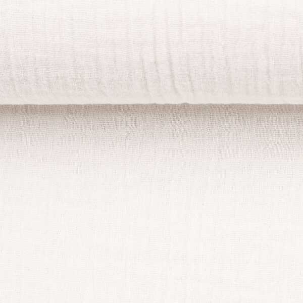 Jenke - Musselin, Double Gauze, uni, naturweiß