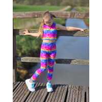 Elias Jersey Baumwolle Wasserfarbe, Regenbogenstrifen, bunt