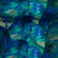 Elias Jersey Baumwolle, Blätter blau