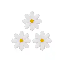 Applikation Blumen klein weiß 3 Stück 926720